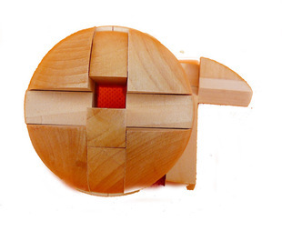 大圆球锁 成人木制益智玩具 古典玩具 孔明锁